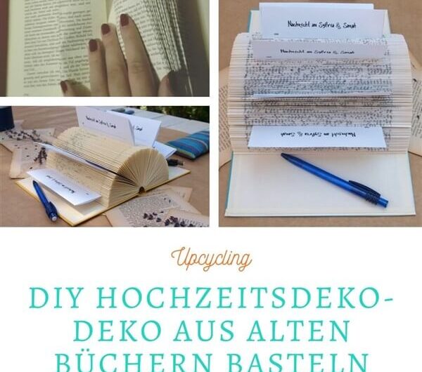 DIY Hochzeit – Deko aus alten Büchern basteln