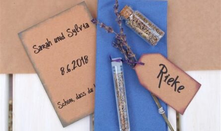 DIY Hochzeitsdeko - Gastgeschenk mit Tischkarte und Minibook