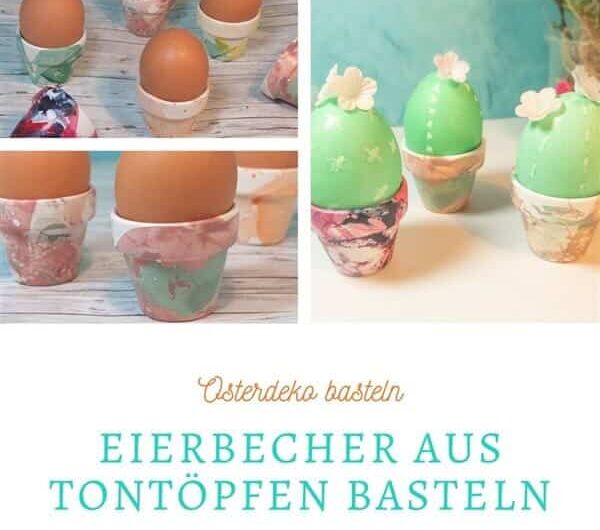 Eierbecher aus Tontöpfen basteln