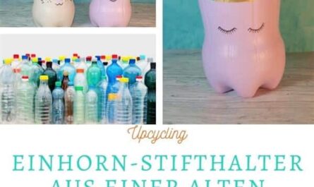 Stifthalter aus Plastikflasche basteln