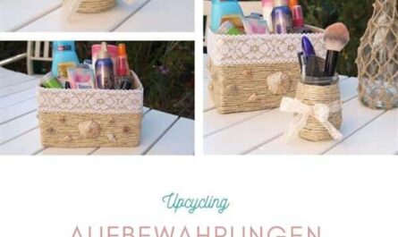 Aufbewahrung basteln | Kiste basteln mit Sisal | Basteln mit Kartons | Basteln mit Marmeladengläsern