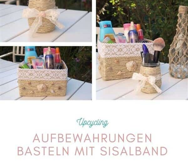Aufbewahrung aus alten Gläsern und Kartons basteln