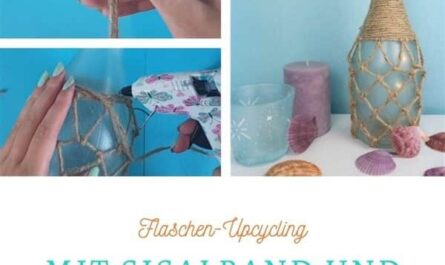 Flaschen-Upcycling mit Sisalband