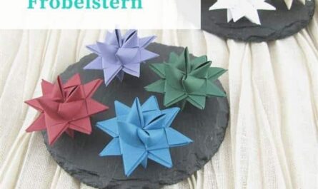 Fröbelstern aus Bändern basteln