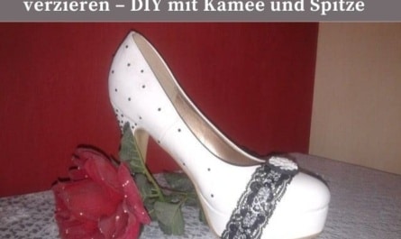 Romantische Bridgerton-Schuhe verzieren – DIY mit Kamee und Spitze