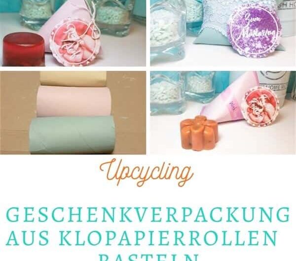 Upcycling: Geschenkverpackung aus alten Klopapierrollen