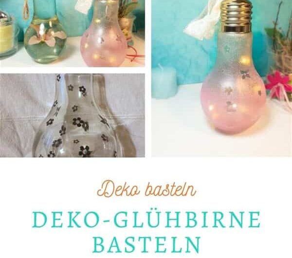 Deko-Glühbirne basteln mit LED-Lichtern