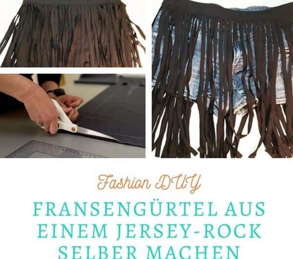 Fransengürtel aus einem Jerseyrock machen