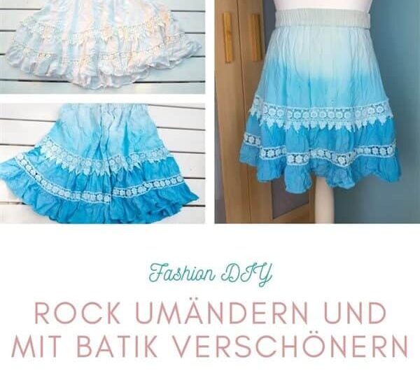 DIY Fashion: Alten Rock mit Batik verschönern