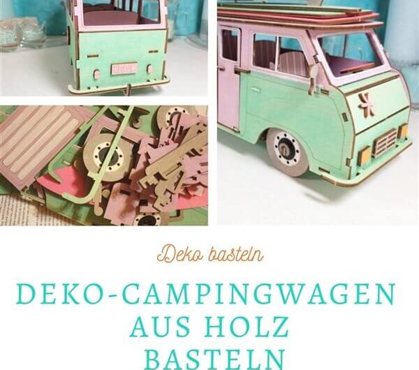 Deko-Campingwagen aus Holz basteln