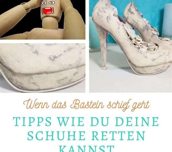 Schuhe retten: Fleckige Farbe kaschieren