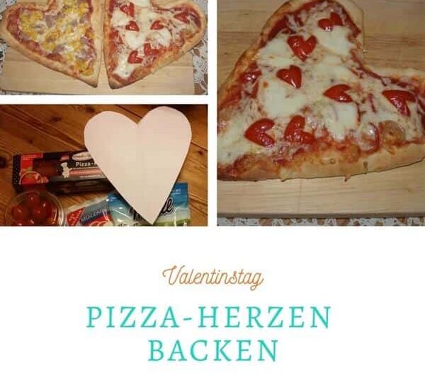 Pizza-Herzen backen zum Valentinstag