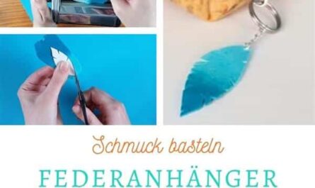 Federanhänger aus Fimo Leather Effect basteln Titelbild