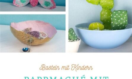 Pappmaché mit Haushaltsdingen