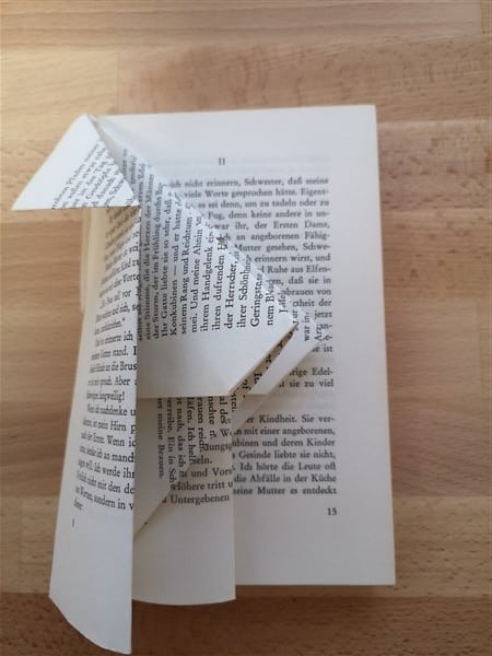 Vogelhaus aus Buch falten