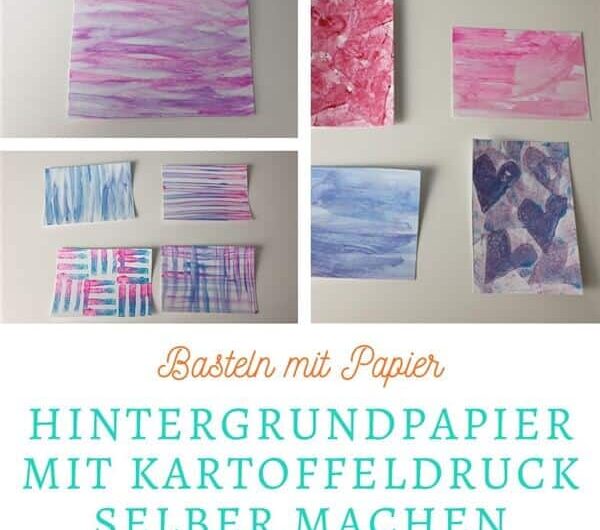 Hintergrundpapier mit Kartoffeldruck selber machen