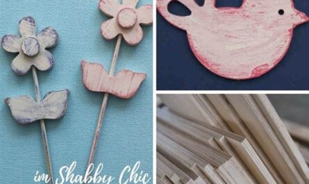 Holzteile im Shabby Chic Stil bemalen
