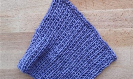 Spültuch im Ackerfurchenmuster stricken