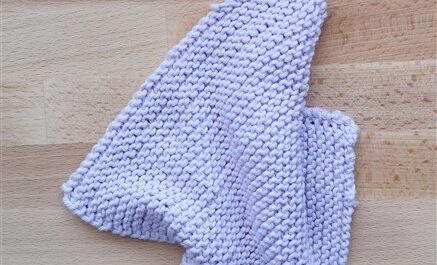 Spültuch kraus rechts gestrickt