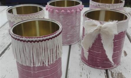 Fünf Dosen in Shabby Chic basteln
