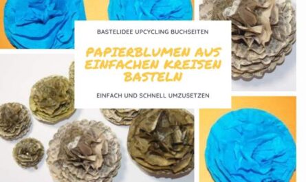 Papierblumen aus Kreisen basteln