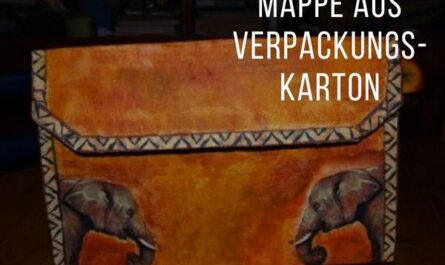 Serviettentechnik und Upcycling: Mappe aus Versandkarton