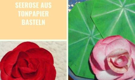 Seerose aus Tonpapier basteln