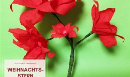 Weihnachtsstern aus Krepppapier basteln
