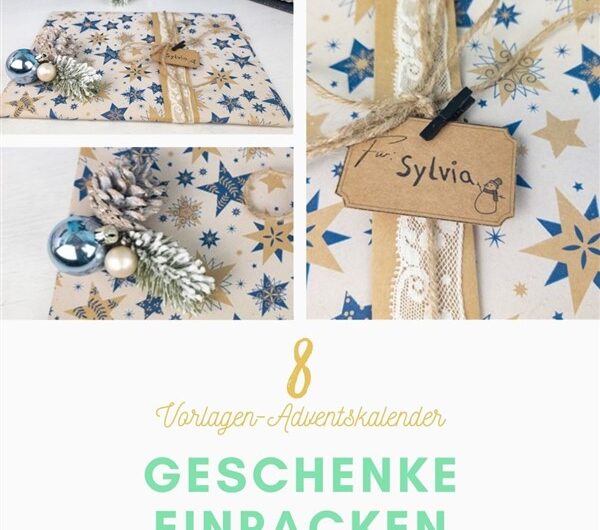Weihnachtsgeschenke einpacken mit Geschenkanhängern