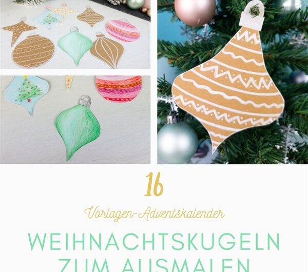 Baumschmuck basteln: Weihnachtskugeln zum Ausmalen