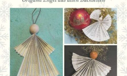 Origami Engel aus alten Buchseiten