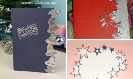 Last Minute Weihnachtskarte mit Konturenstickern gestalten