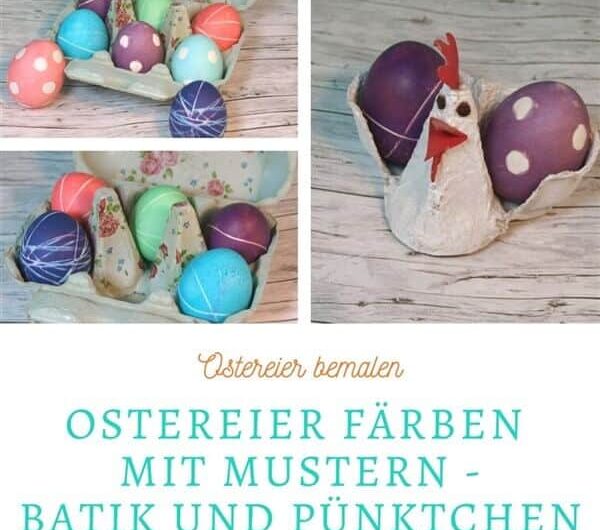 Ostereier färben mit Mustern