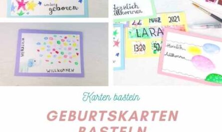 Geburtskarten basteln