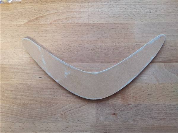 Bumerang aus Papier - geschliffen