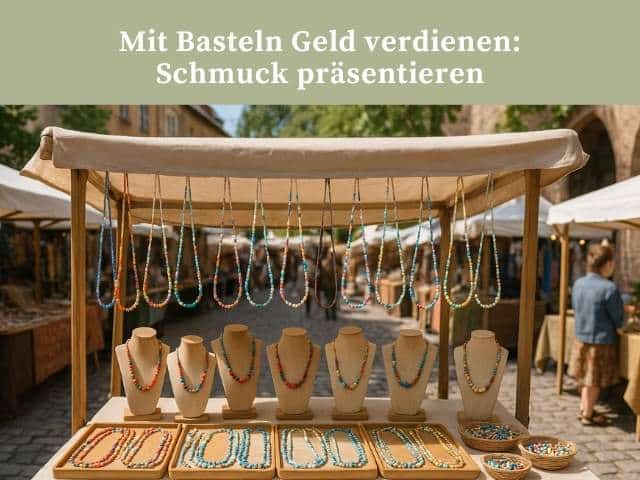 Mit Basteln Geld verdienen: Schmuck präsentieren