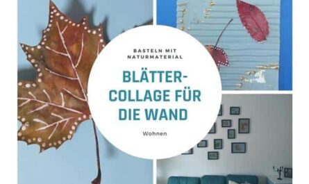 Blätter-Collage für die Wand