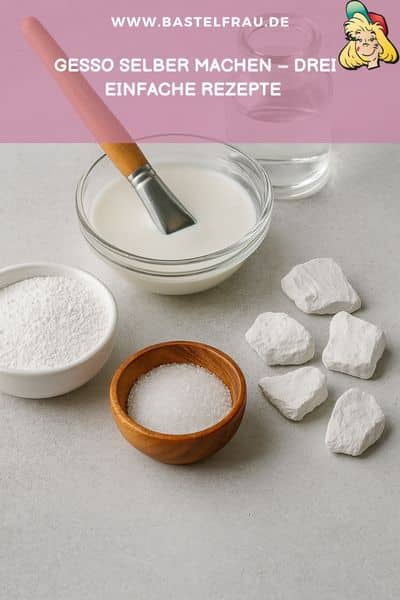 Gesso selber machen – zwei einfache Rezepte plus die besten Füllstoffe für dein kreatives Bastelzimmer.