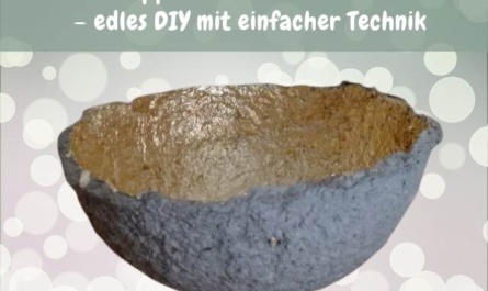 Goldene Pappmaché-Schale selber machen – edles DIY mit einfacher Technik