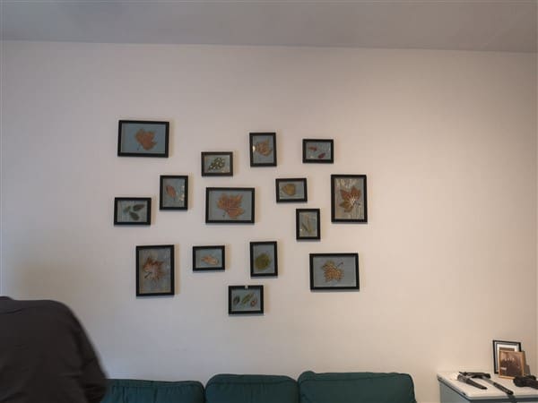 Blätter-Collage für die Wand