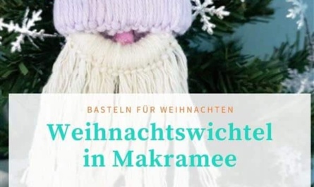Weihnachtswichtel in Makramee