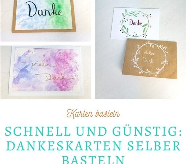 Günstig und Schnell: Dankeskarten selber basteln