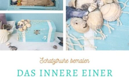 Schatztruhe bemalen, Kraftquellen-Schatztruhe, das innere einer Schatztruhe verzieren