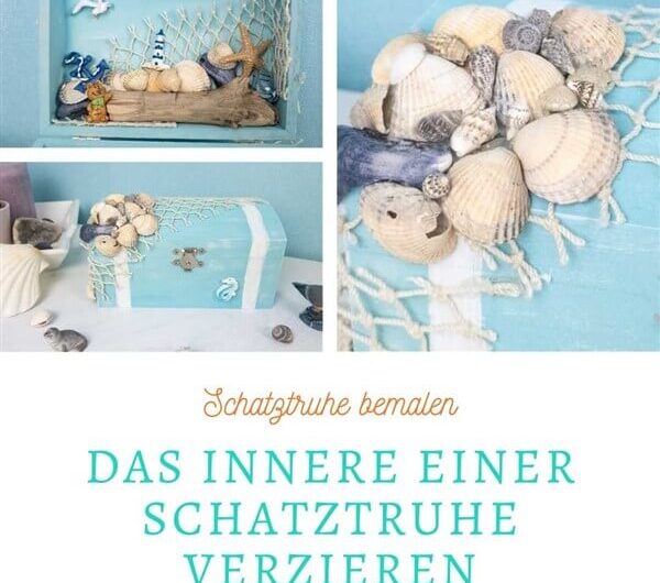 Schatztruhe bemalen: Das Innere einer Schatztruhe verzieren