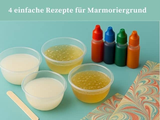 4 einfache Rezepte für Marmoriergrund