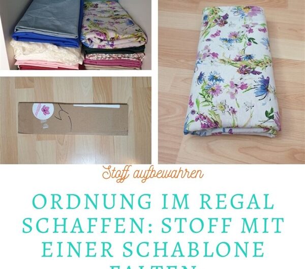 Ordnung im Regal schaffen: Stoff mit einer Schablone falten