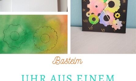 Uhr aus einem Keilrahmen basteln Titelbild