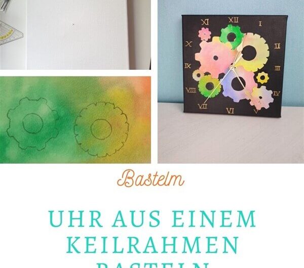 So kannst du eine Uhr aus einem Keilrahmen basteln