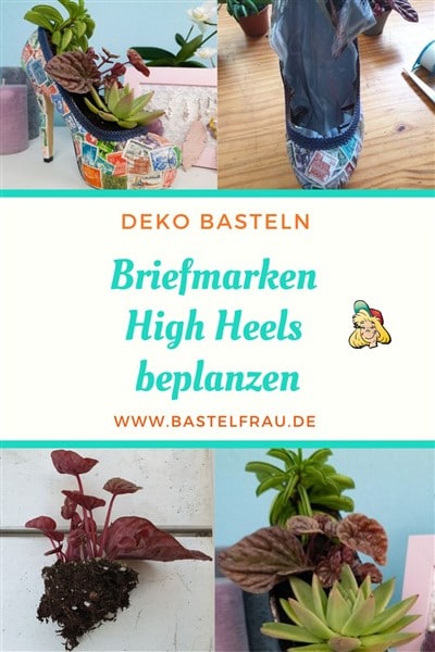 High Heels bepflanzen: Sukkulenten im Schuh - Pinterestbild