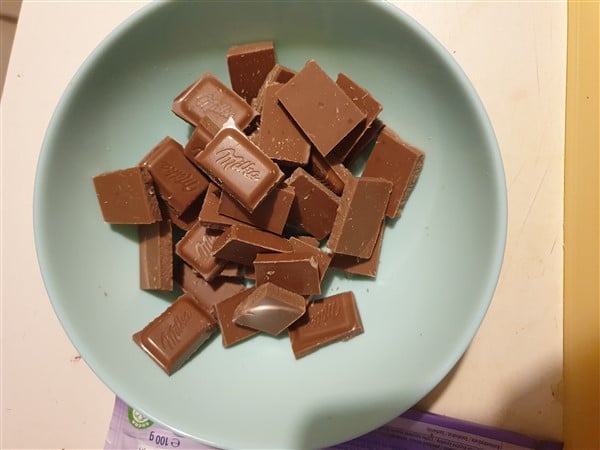 Schokolade zerkleinern